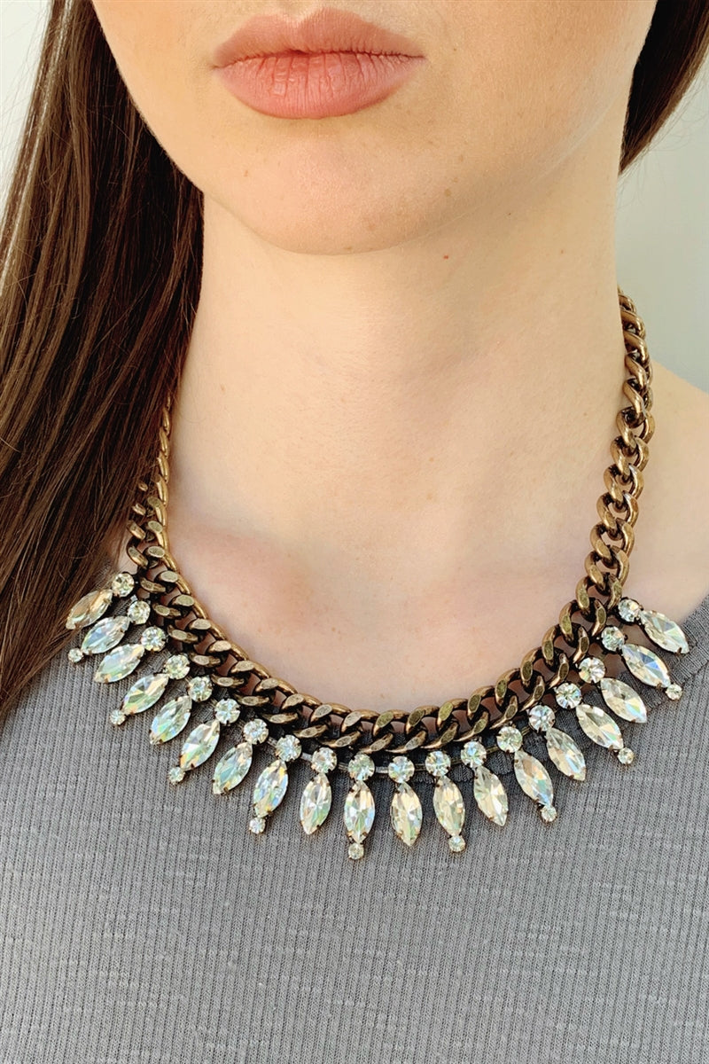 Ice Breaker Crystal Statement Necklace