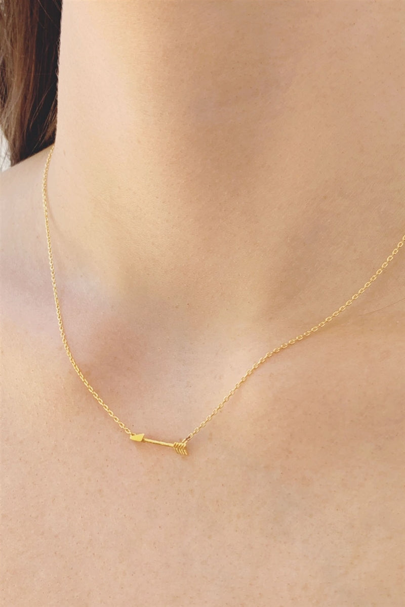 Little Love Dainty Gold Arrow Necklace