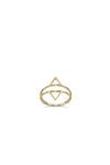 Gold Double Triangle Ring