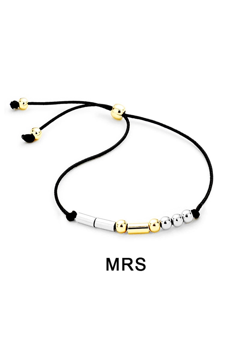 Mrs Morse Code Bracelet