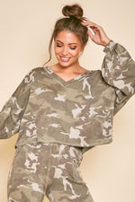 Command Attention Camouflage Long Sleeve Top