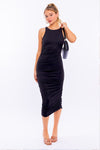 Ruched Racerback Midi Dress