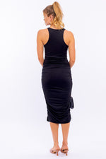 Ruched Racerback Midi Dress