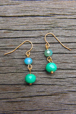 Turquoise Beaded Drop Earrings