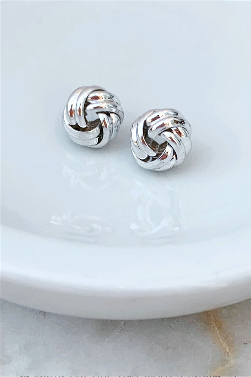 Knot A Chance Silver Stud Earrings