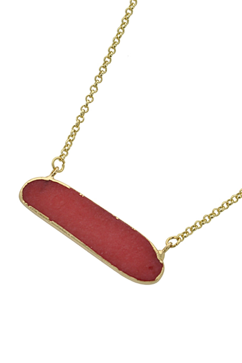 Heartthrob Red Semi Precious Stone Necklace