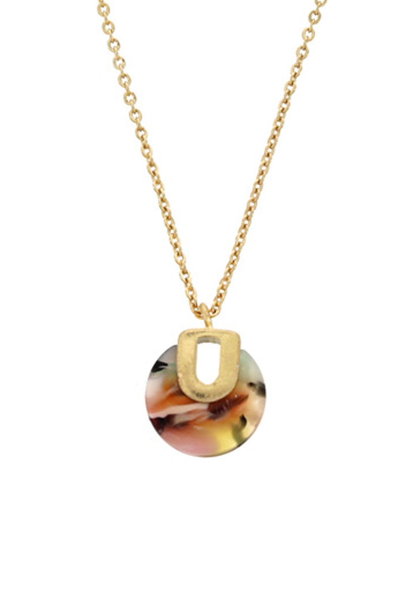 Round In Circles Tortoise Pendant Necklace