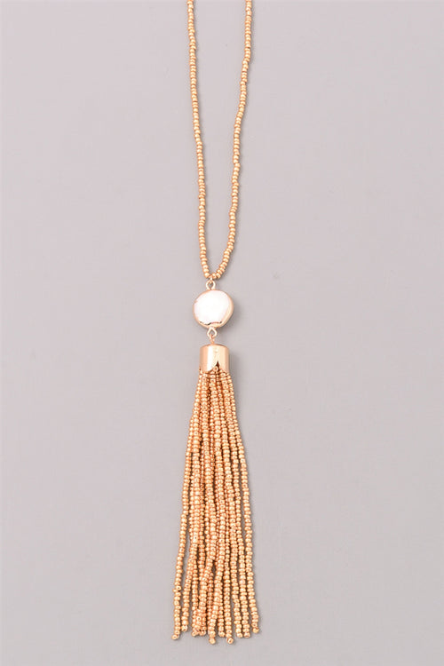 Pearl Gone Wild Tassel Necklace