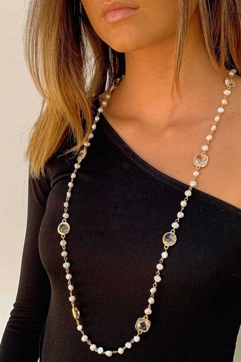 Hold Onto Your Pearls Station Necklace