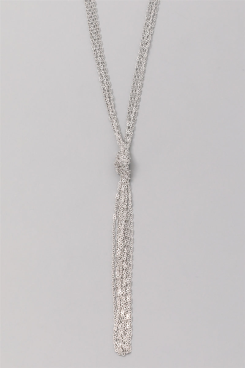 Tied In Knots Necklace - Silver
