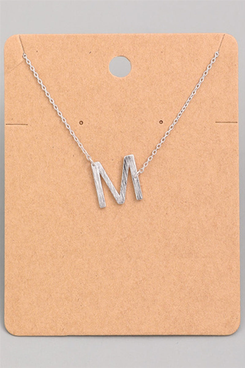Small Sideways Initial Necklace - M