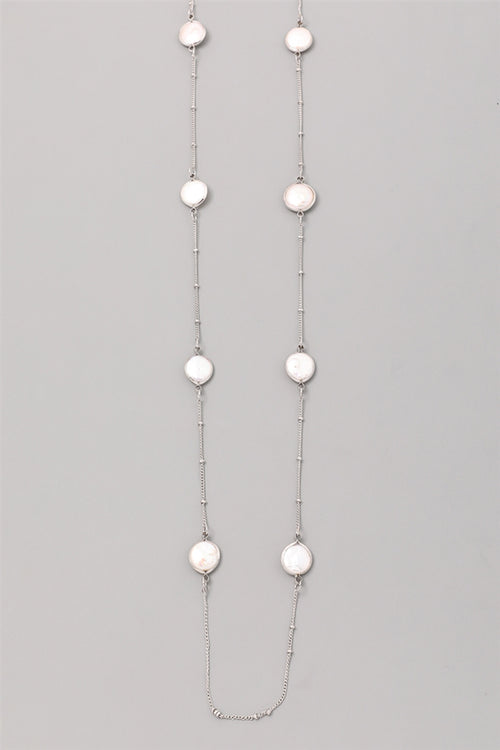 Pearl Please Long Station Necklace
