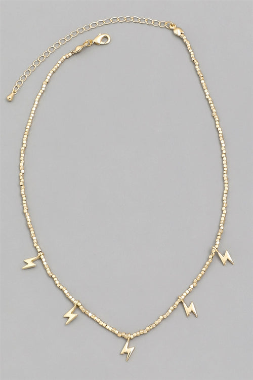 In Charge Lightning Bolt Collar Necklace