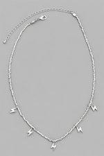 In Charge Lightning Bolt Collar Necklace