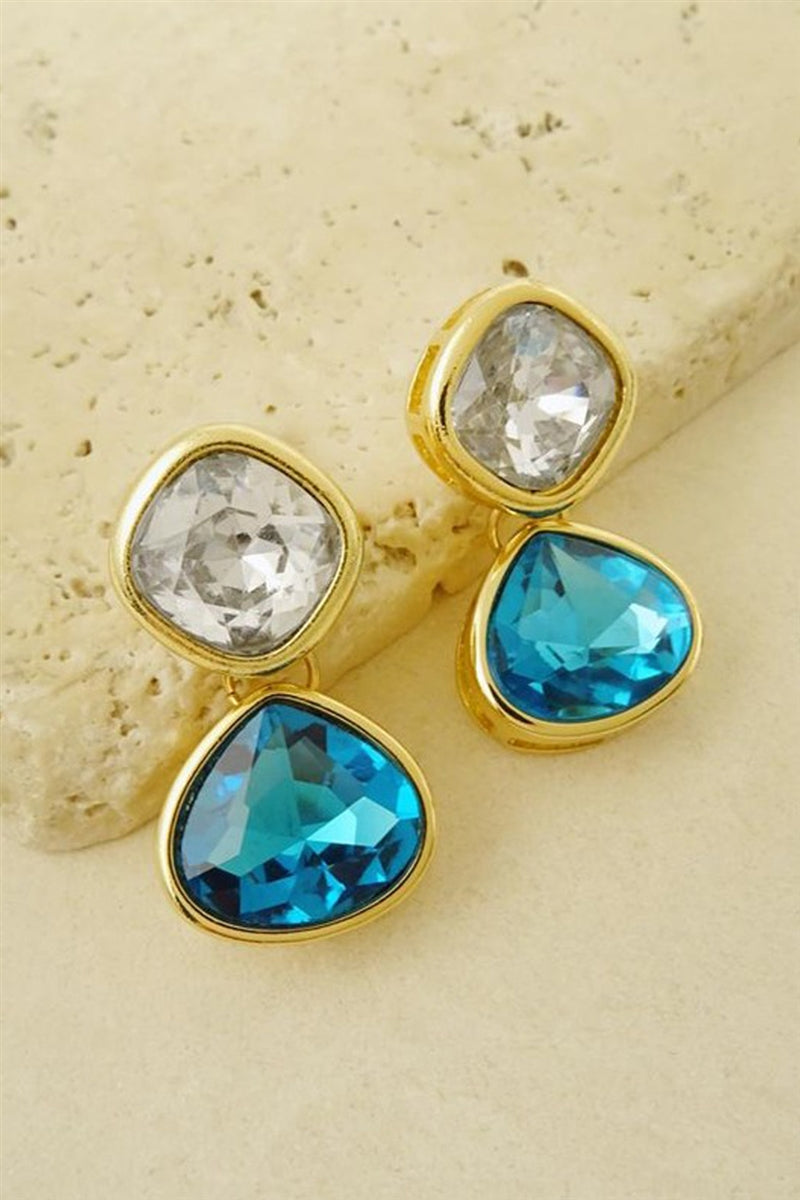 Super Glam Aqua Earrings