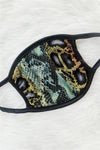 Colorful Snakeskin Face Mask