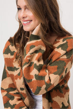 Woman In Action Camo Cardigan