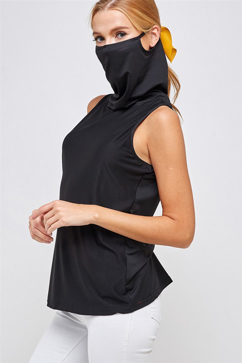 Turtleneck Top With Mask