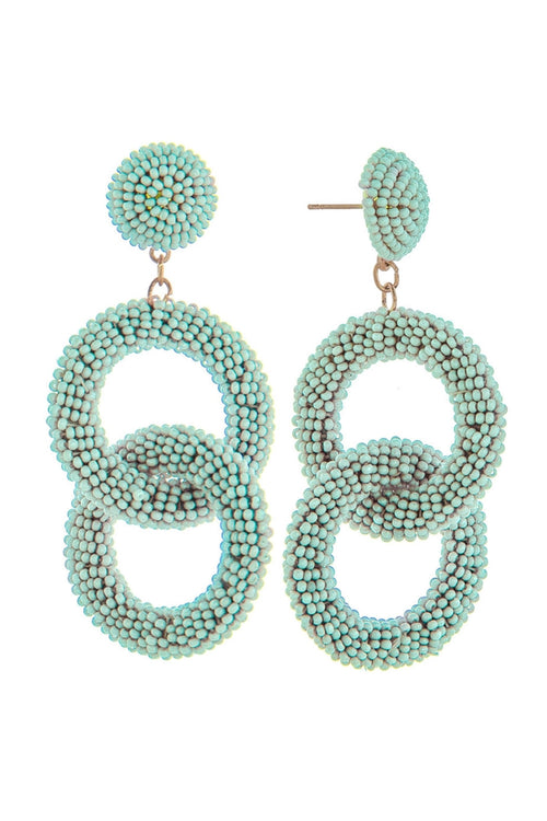 Strong Link Mint Statement Earrings