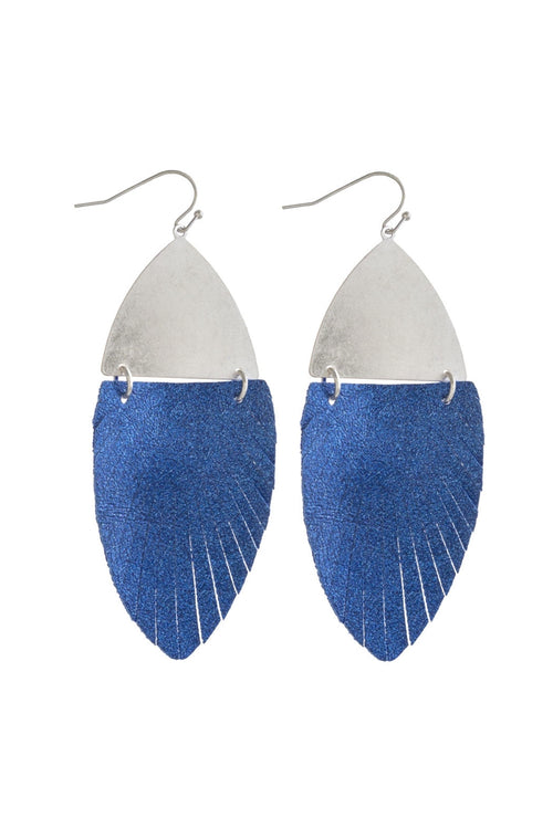 Feather Weather Leather Statement Earrings