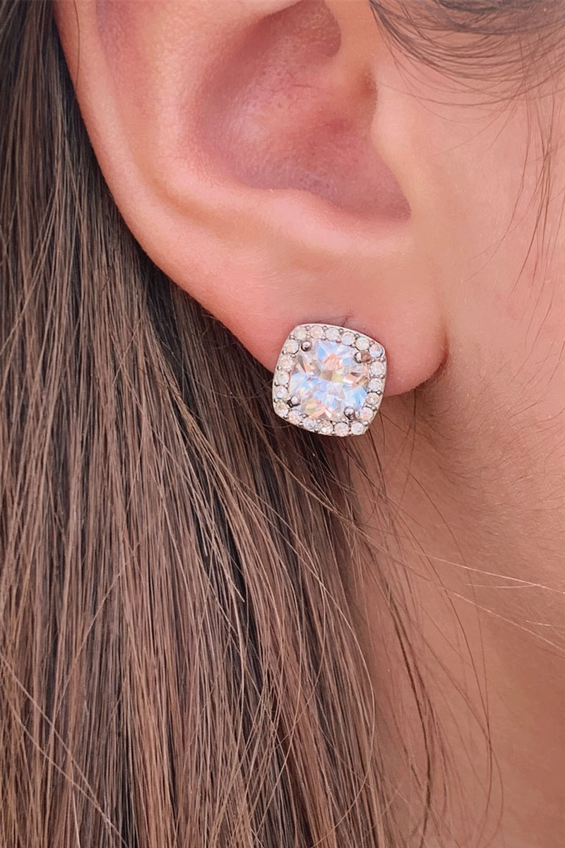 Pave Crystal Halo Stud Earrings