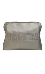 Hashtag Pewter Oversize Clutch Bag