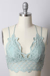 Smittened Strappy Lace Bralette - Sage