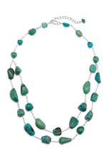 Double Strand Turquoise Nugget Necklace