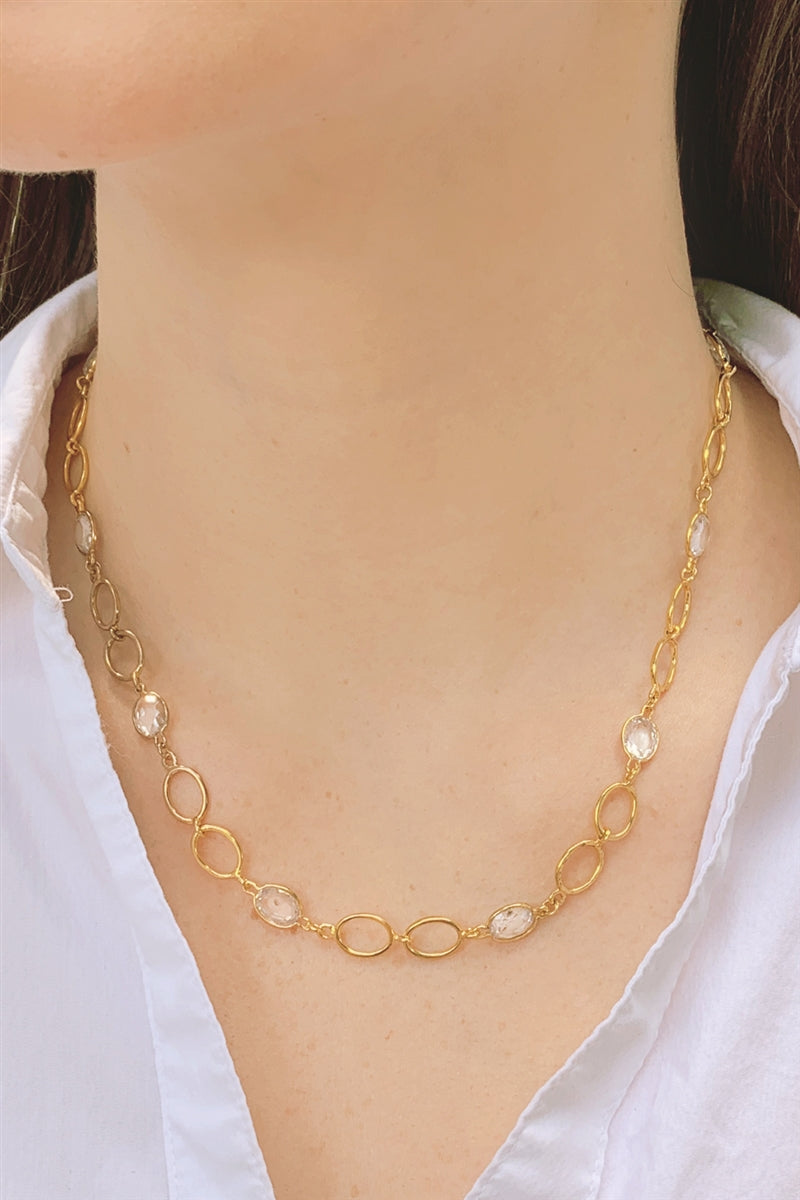 Go For The Gold Chain Link Necklace