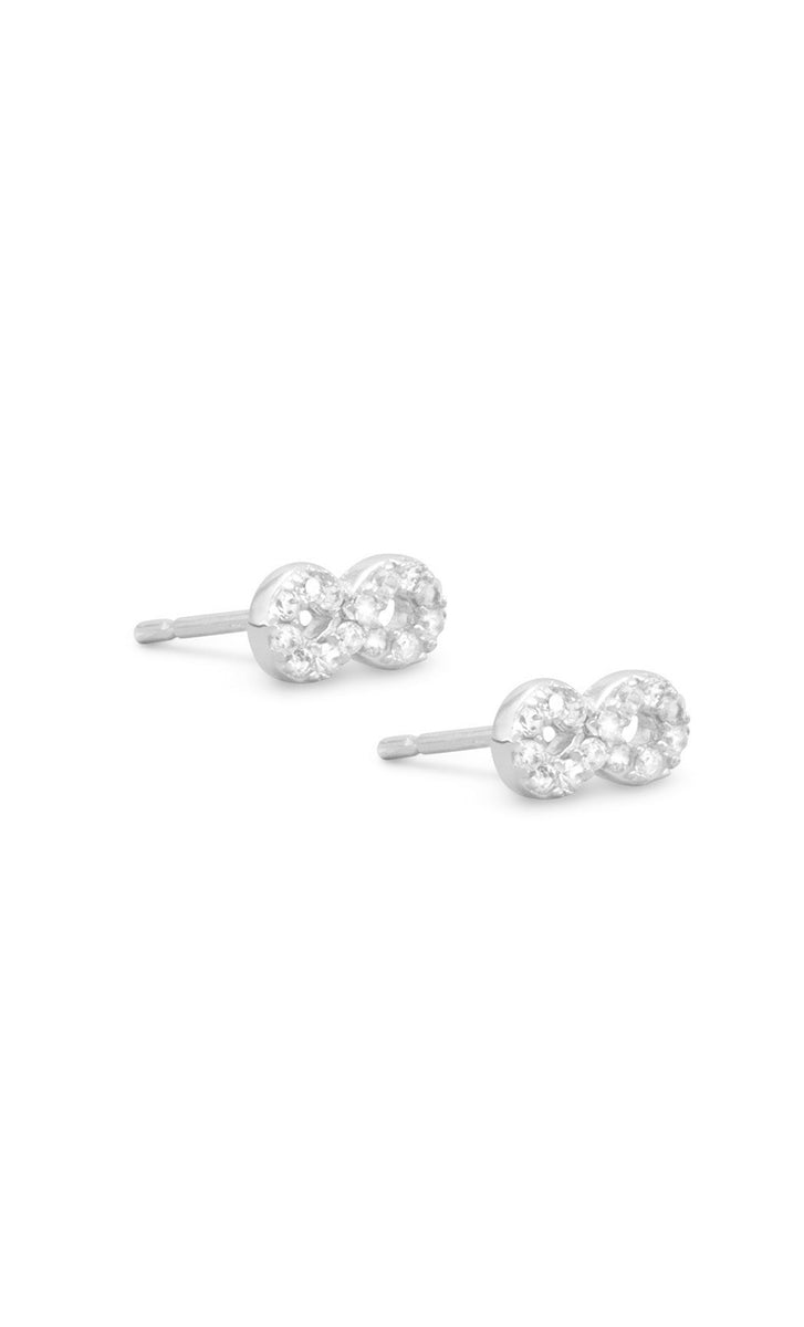 Crystal Infinity Stud Earrings