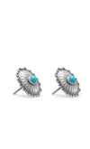Turquoise Concho Stud Earrings