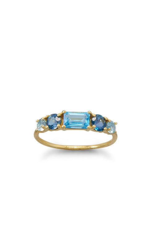 Waters Edge Blue Topaz Ring
