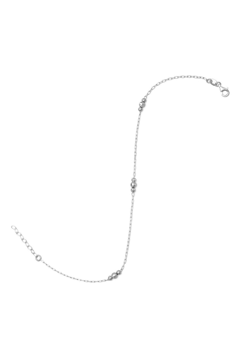 Bead Me To It Sterling Silver Anklet