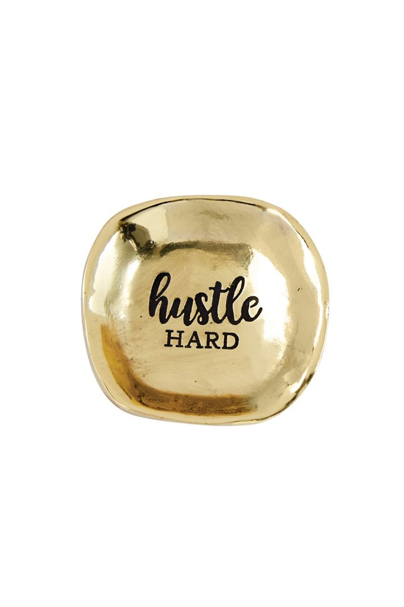 Hustle Hard Gold Trinket Dish