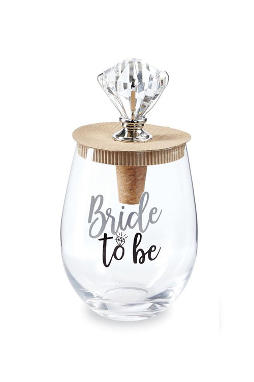 Mudpie Bride To Be Wine Glass Set