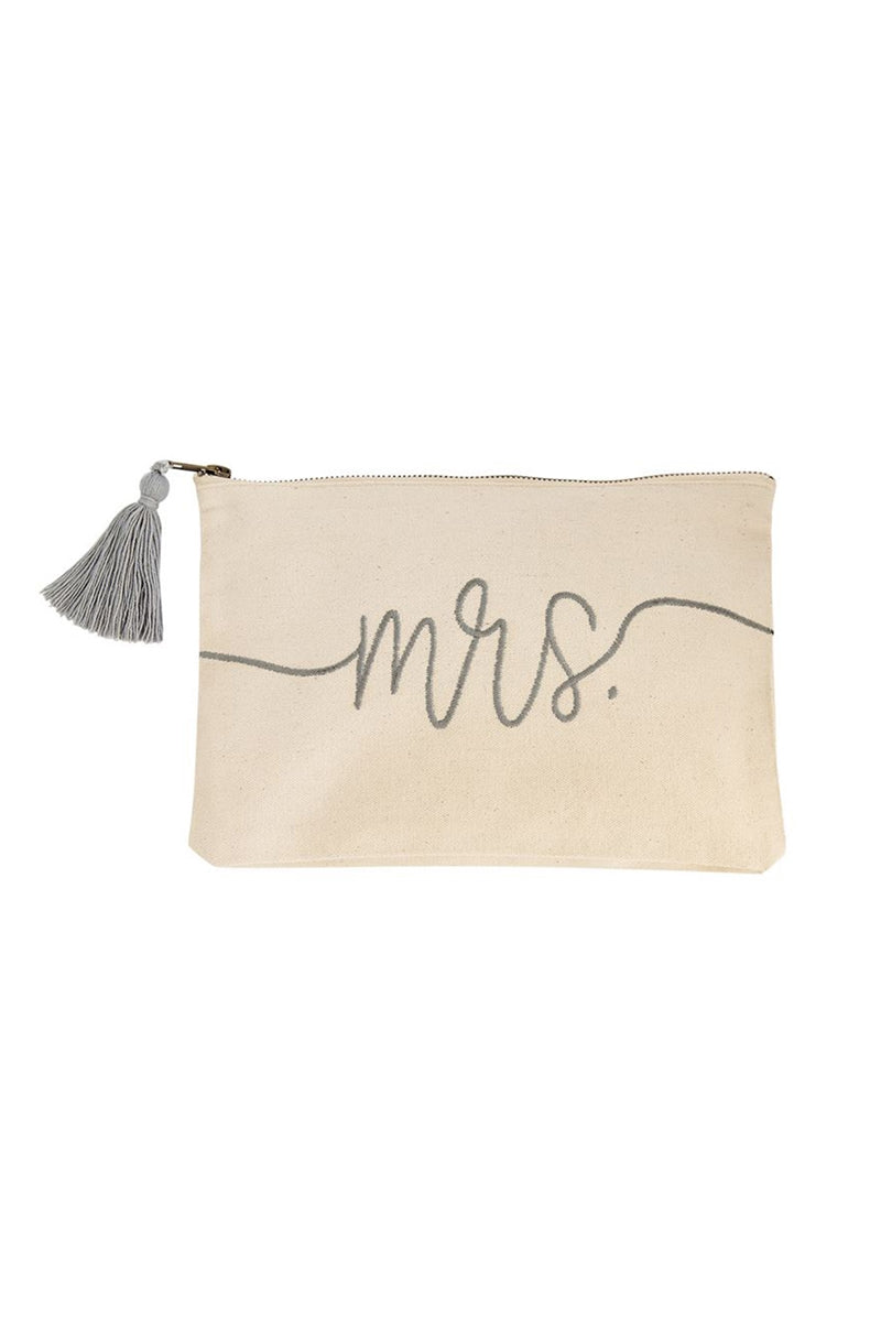 Mudpie Mrs Canvas Pouch With Tassel Mrs Canvas Clutch – WILD