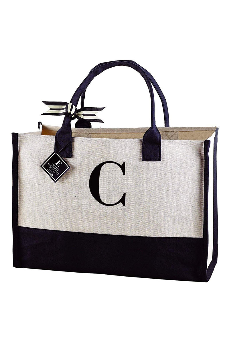 Mud Pie Canvas Embroidered C Initial Tote Bag – WILD LILIES BOUTIQUE