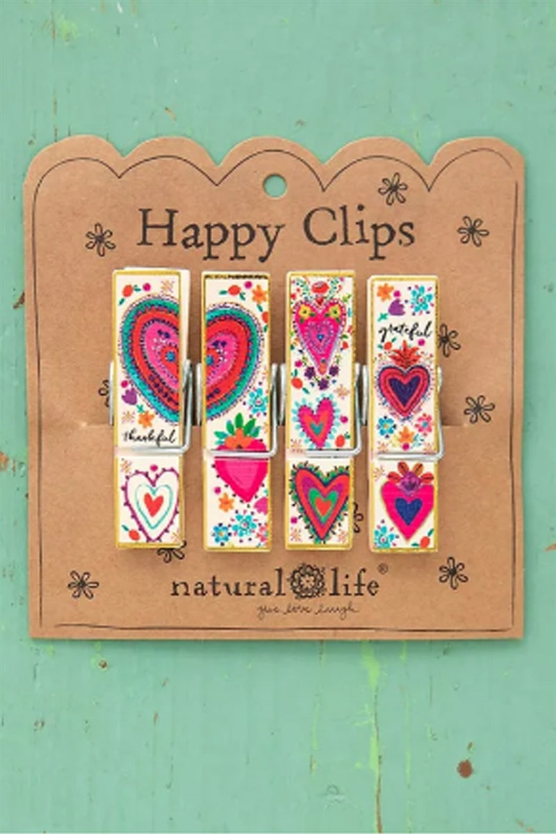 Natural Life Happy Heart Clips