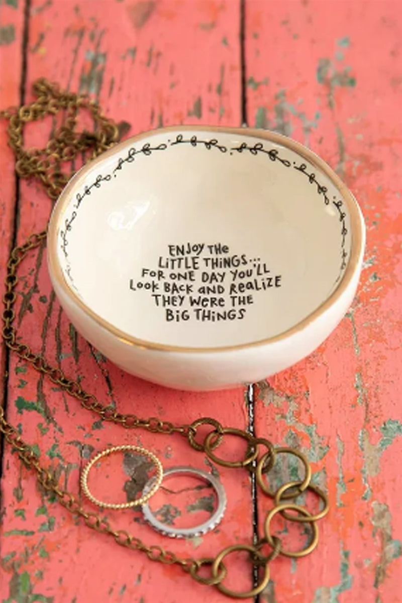 Natural Life Enjoy The Little Things Trinket BowL