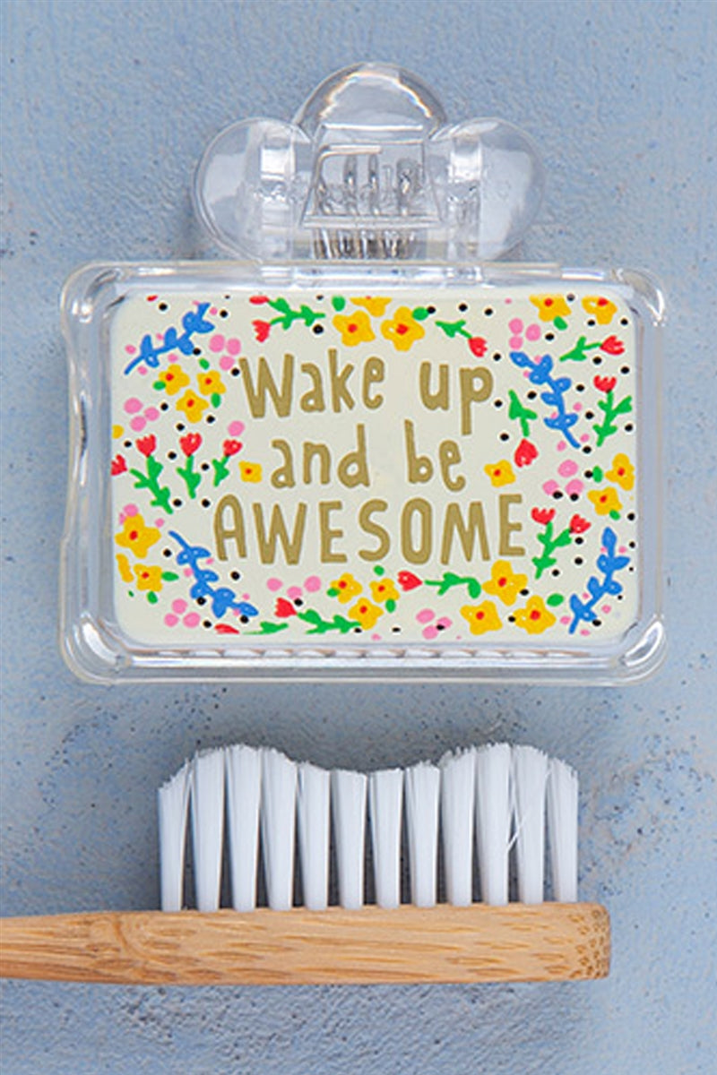 Wake Up & Be Awesome Toothbrush Cover