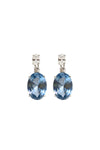 Clear Blue Day Crystal Drop Earrings