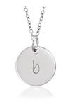 Block Initial Disc Necklace