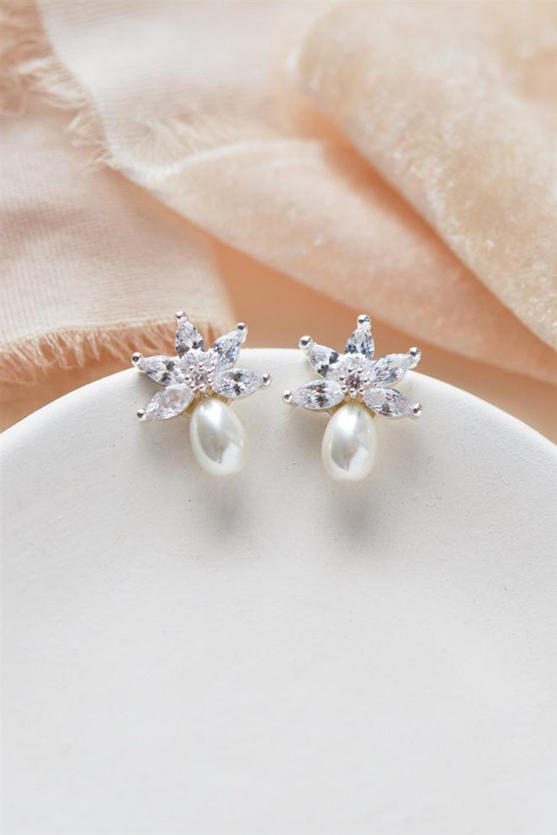 Pink Freshwater Pearl Button Stud Earrings | Diamond Vault of Troy