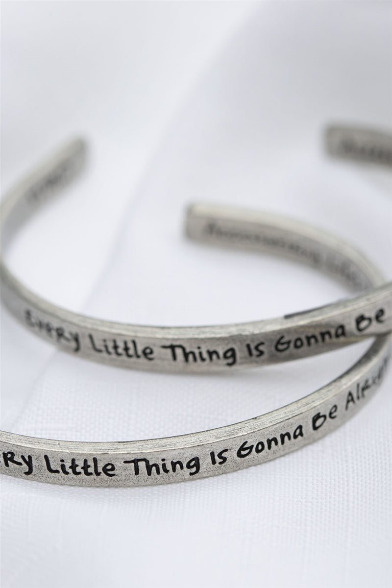 Whitney Howard Designs Every Little Thing Is Going To Be Alright Quotable Cuff Bracelet