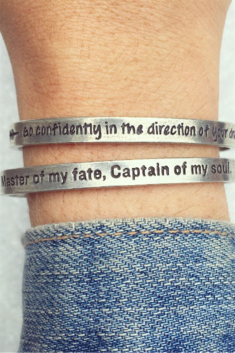 Whitney Howard Design Master Of My Fate Quotable Cuff Bracelet