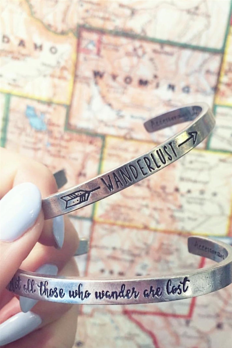 Whitney Howard Designs Not All Those Who Wander Are Lost Quotable Cuff Bracelet