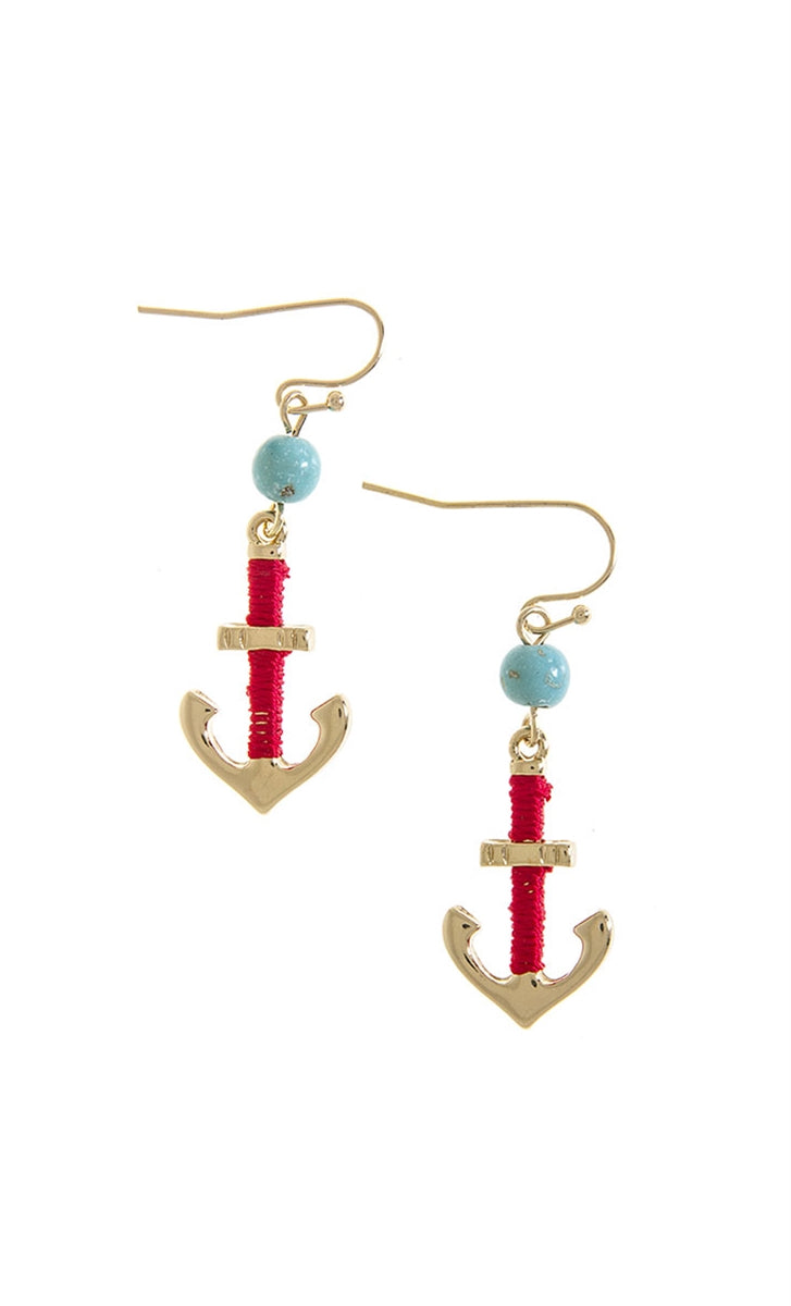 Sea Of Love Anchor Earrings