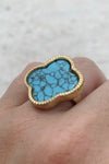 Turquoise Clover Ring