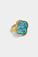 Turquoise Clover Ring