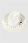 RaRa White Pom Beach Hat